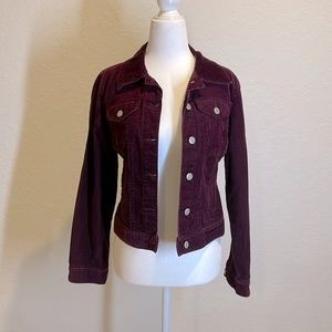 Maroon corduroy jean jacket